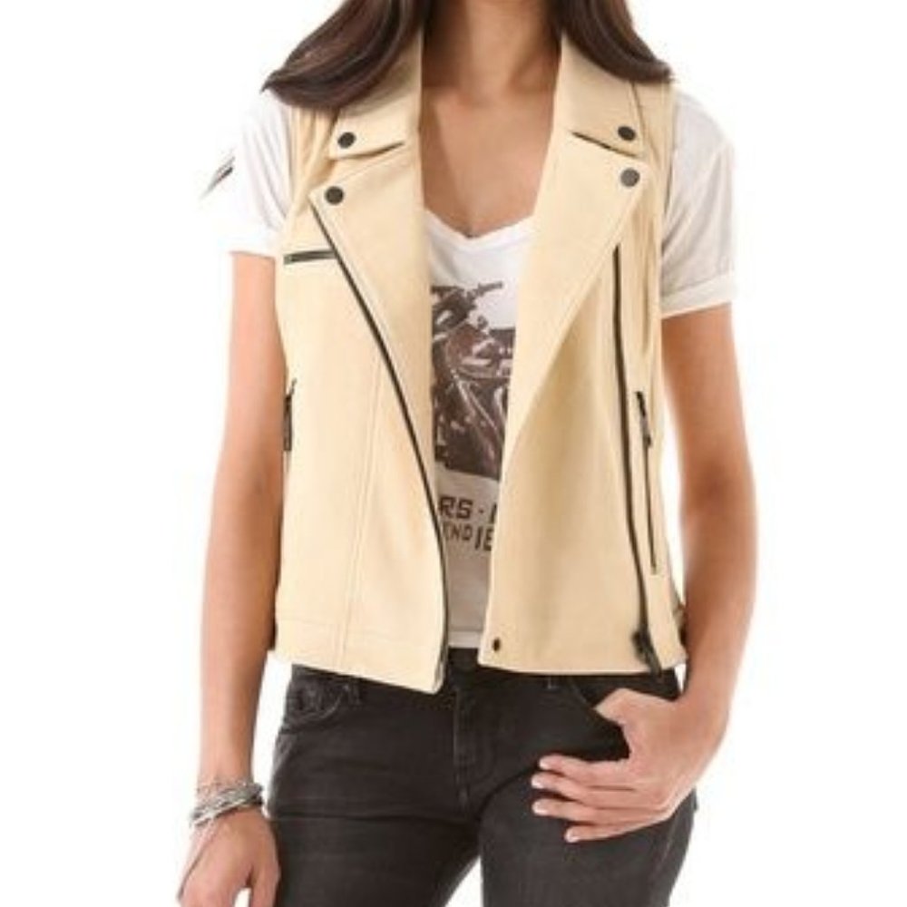 Chaser Leather Moto Biker Vest